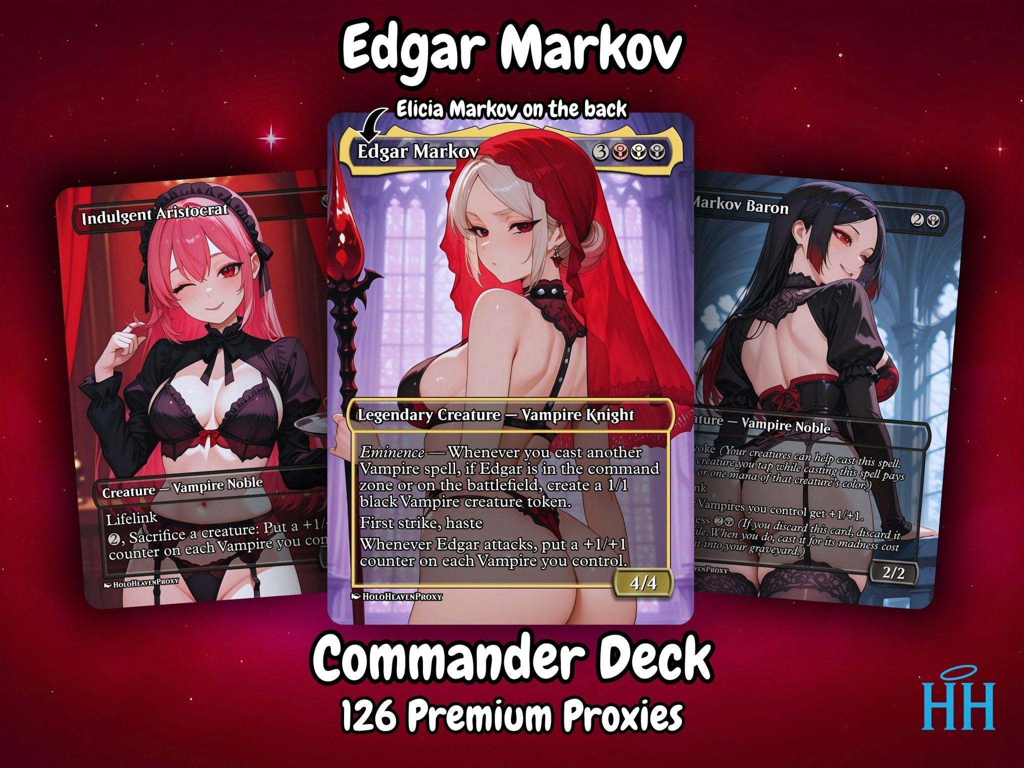 Edgar Markov Vampire Tribal MTG Proxy Commander Deck - HoloHeavenProxy