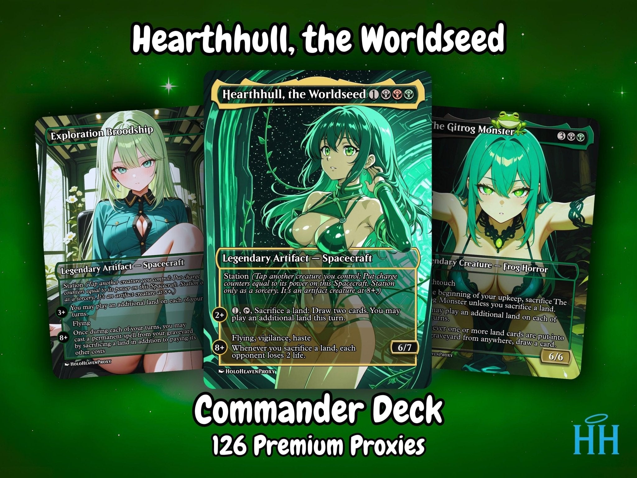 Hearthhull, the Worldseed Lands Matter MTG Proxy Commander Deck - HoloHeavenProxy