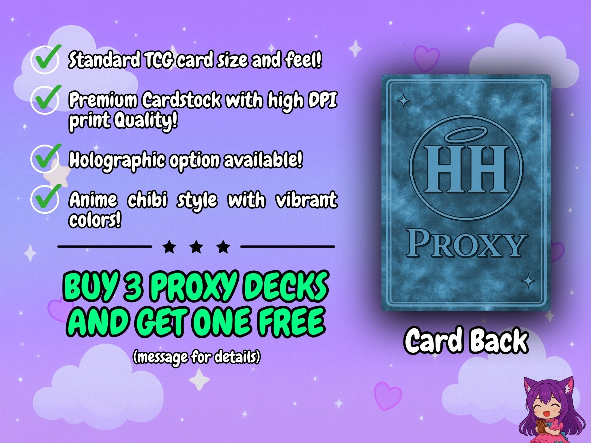 The Ur Dragon Tribal Chibi MTG Proxy Commander Deck - HoloHeavenProxy
