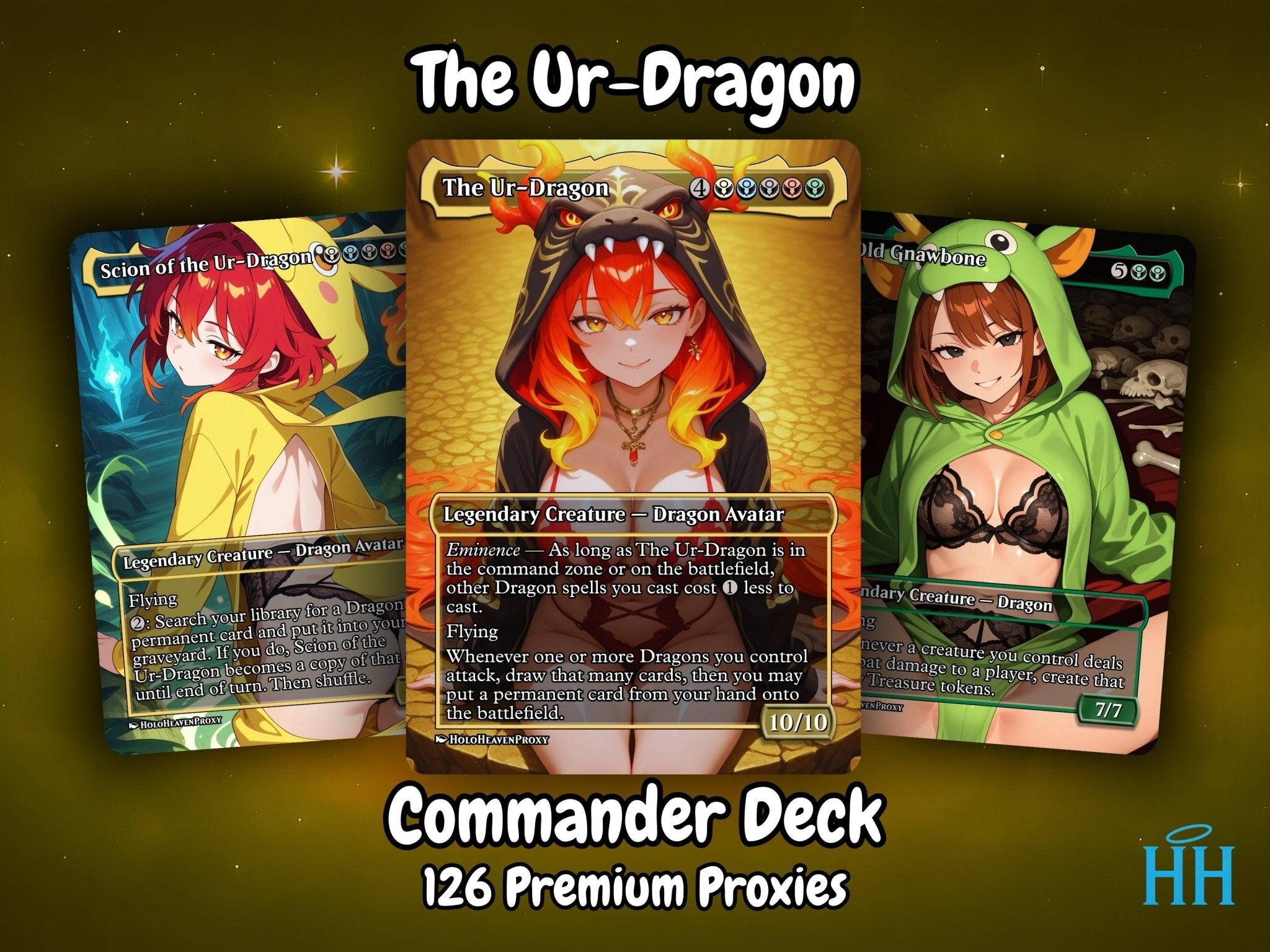 The Ur Dragon Tribal MTG Proxy Commander Deck - HoloHeavenProxy