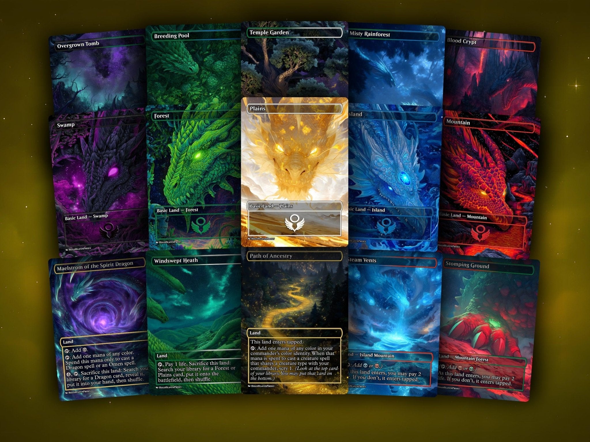 The Ur Dragon Tribal MTG Proxy Commander Deck - HoloHeavenProxy