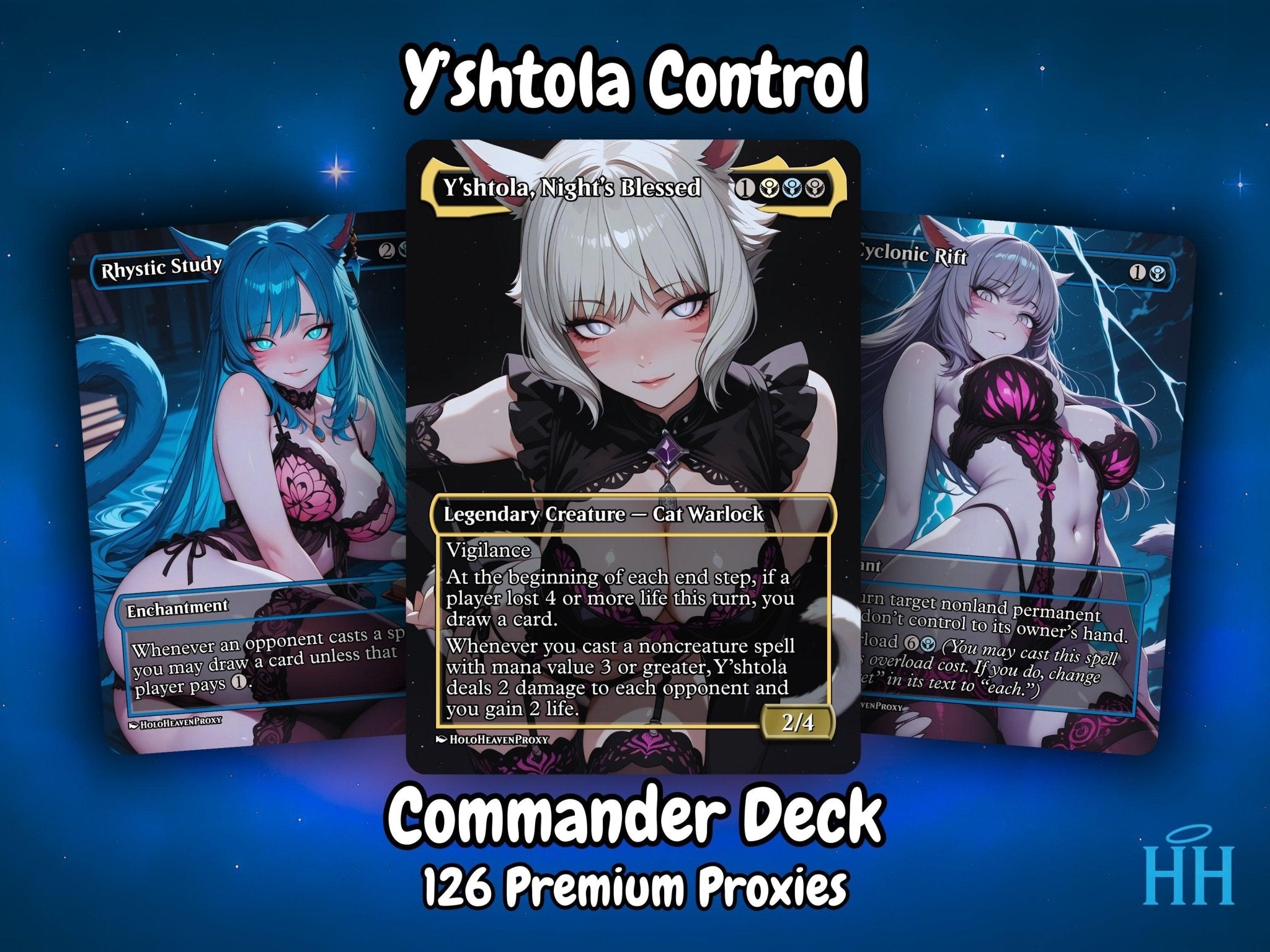Y'shtola, Night's Blessed Control MTG Proxy Commander Deck - HoloHeavenProxy